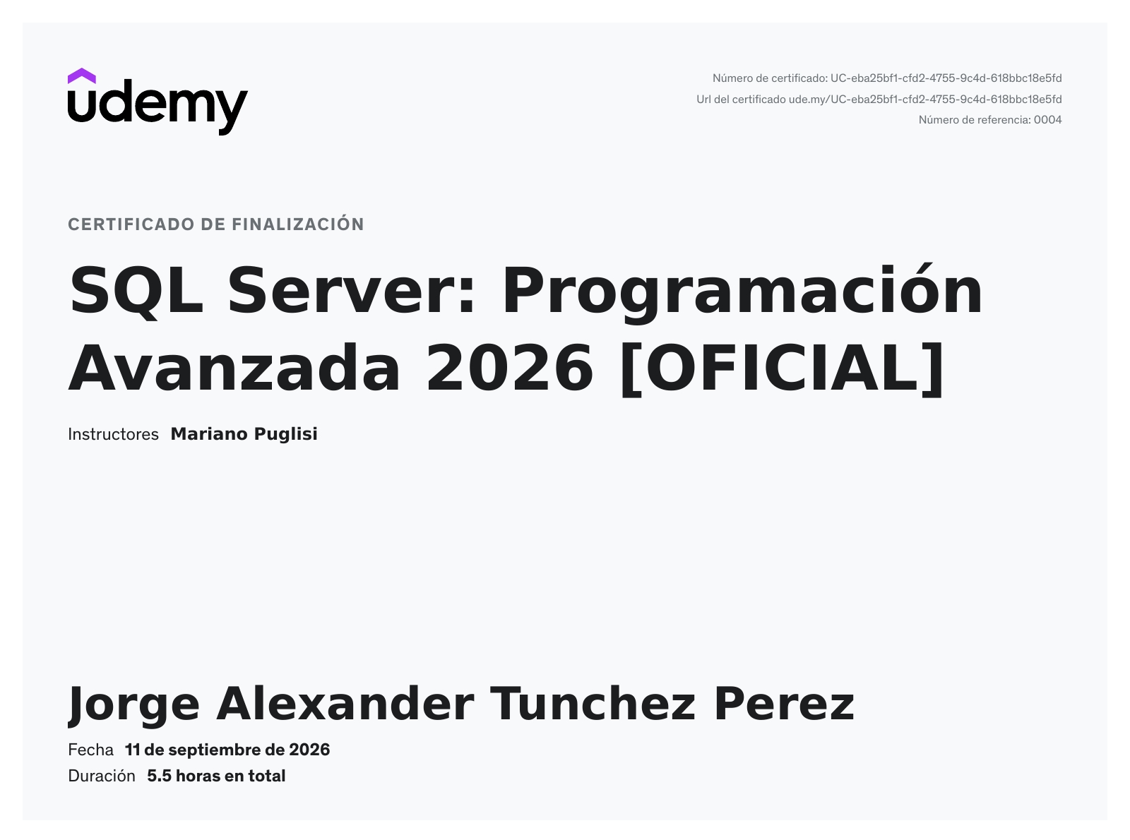 SQL Server Programacion Avanzada 2026