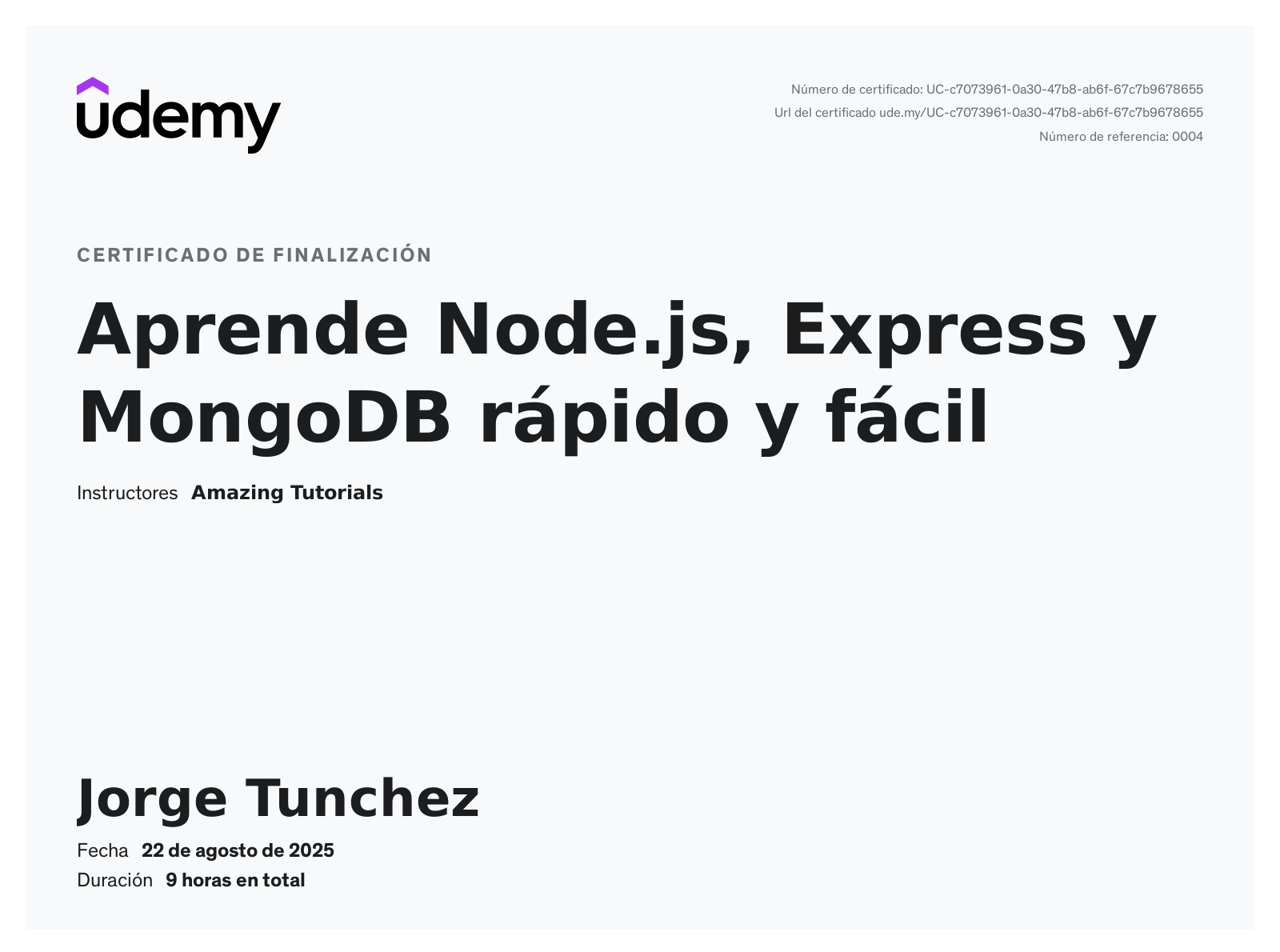 Aprende Node.js, Express y MongoDB rápido y fácil