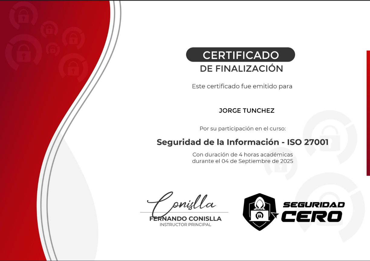 Seguridad de la Informacion 27001