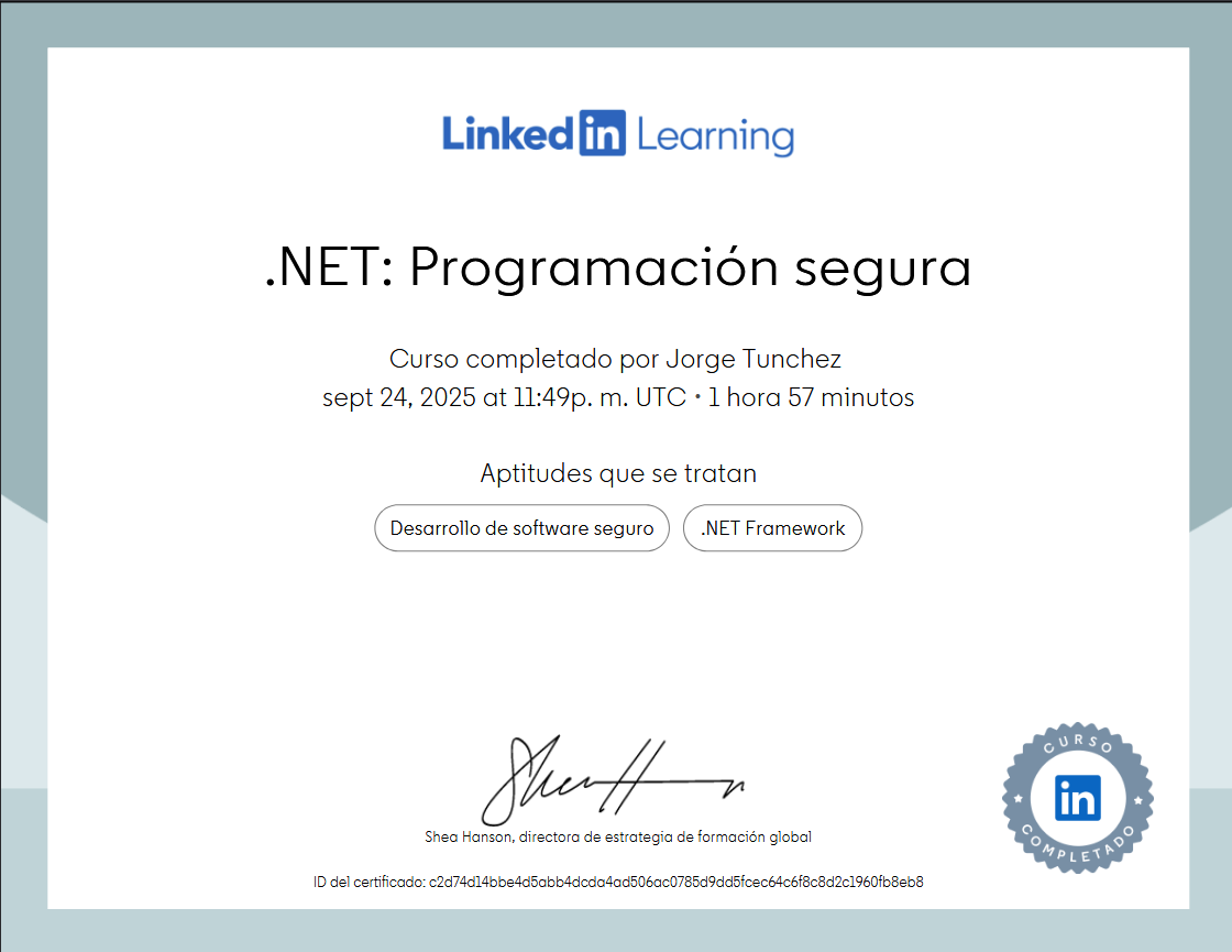 NET Programacion Segura