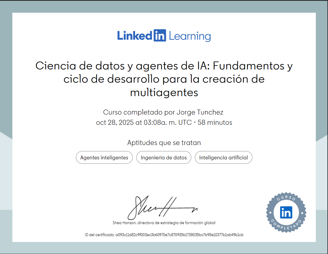 Ciencia de datos y agentes de IA Fundamentos y ciclo de desarrollo para la creacion de multiagentes
